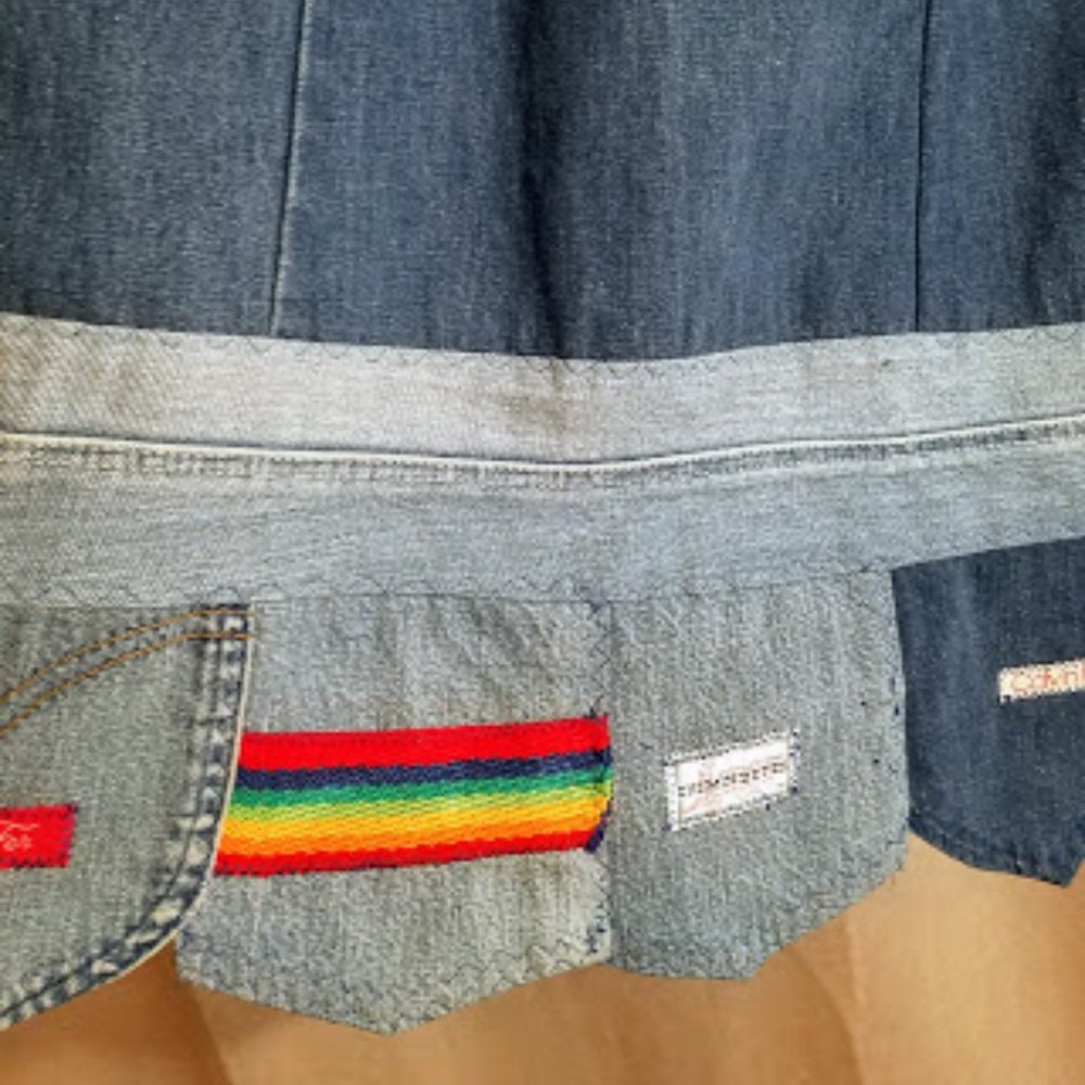 the original denim raggs skirt vintage - Picture 5 of 9
